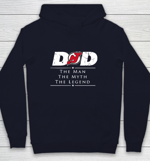 New Jersey Devils NHL Ice Hockey Dad The Man The Myth The Legend Youth Hoodie 2