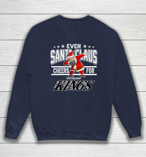 Los Angeles Kings Even Santa Claus Cheers For Christmas NHL Sweatshirt 2