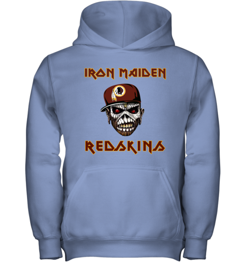 NFL Washington Redskins Iron Maiden Rock Band Music Football Sports KFU3XXp0DmM youth hoodie 43 95 151514 front carolina blue