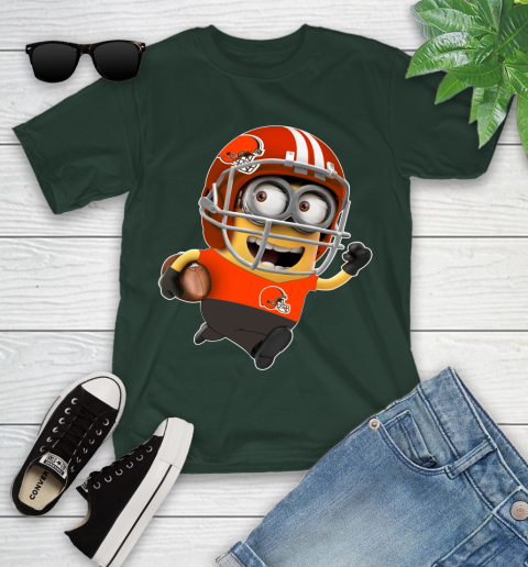 NFL Cleveland Browns Minions Disney Football Sports Youth T-Shirt 5