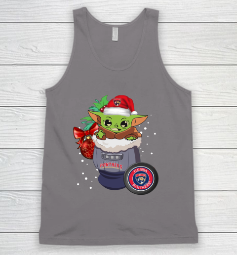 Florida Panthers Christmas Baby Yoda Star Wars Funny Happy NHL Tank Top 7