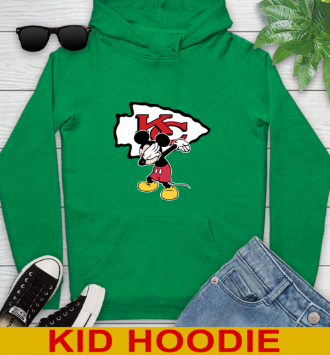 Kansas City Chiefs NFL Football Dabbing Mickey Disney Sports Youth Hoodie 8