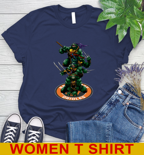 MLB Baseball Baltimore Orioles Teenage Mutant Ninja Turtles Shirt Women's T-Shirt 12