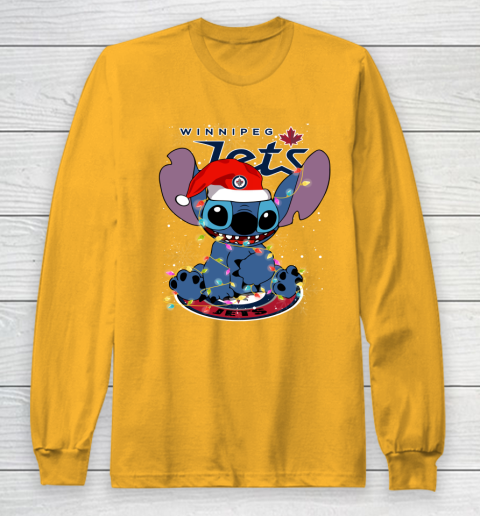 Winnipeg Jets NHL Hockey noel stitch Christmas Long Sleeve T-Shirt 2