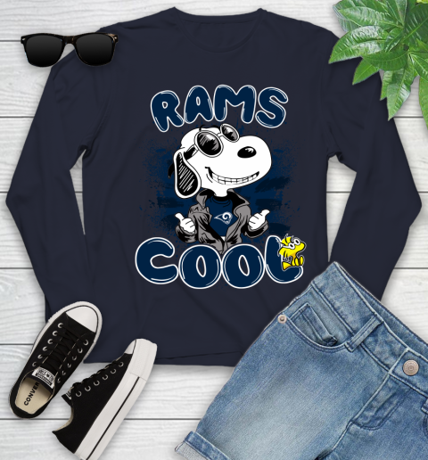 NFL Football Los Angeles Rams Cool Snoopy Shirt Youth Long Sleeve 2