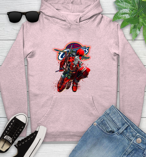 NBA Deadpool Marvel Comics Sports Basketball Cleveland Cavaliers Youth Hoodie 10