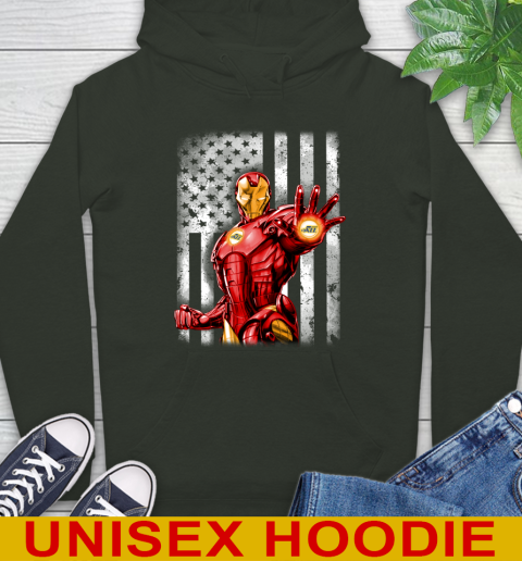 Utah Jazz NBA Basketball Iron Man Avengers American Flag Shirt Hoodie 12