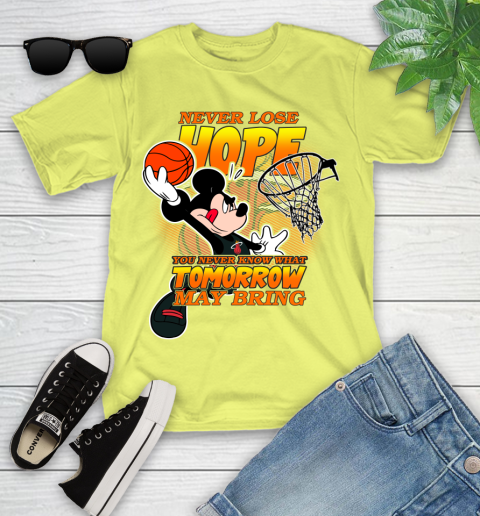 Miami Heat NBA Basketball Mickey Disney Never Lose Hope Youth T-Shirt 10