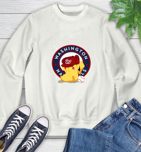 MLB Pikachu Baseball Sports Washington Nationals Sweatshirt