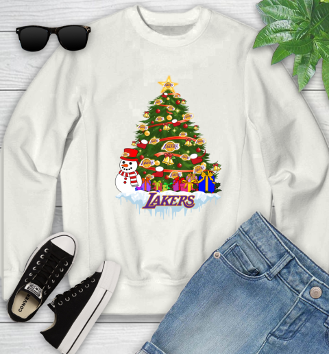 Los Angeles Lakers Merry Christmas NBA Basketball Sports Youth Sweatshirt