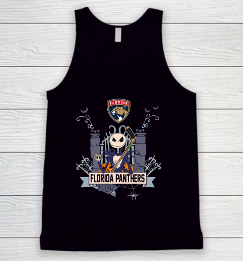 NHL Florida Panthers Hockey Jack Skellington Halloween Tank Top
