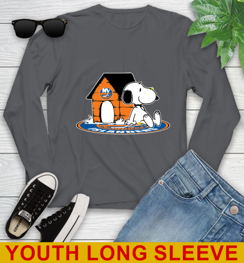 NHL Hockey New York Islanders Snoopy The Peanuts Movie Shirt Youth Long Sleeve 9