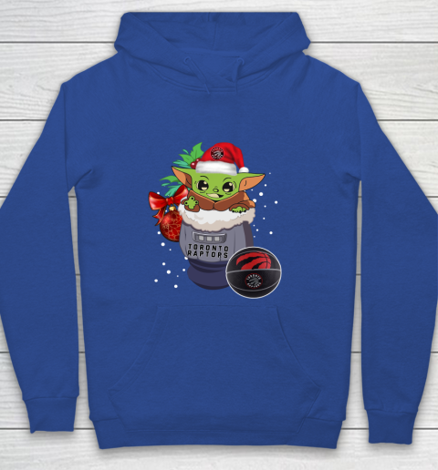 Toronto Raptors Christmas Baby Yoda Star Wars Funny Happy NBA Youth Hoodie 8