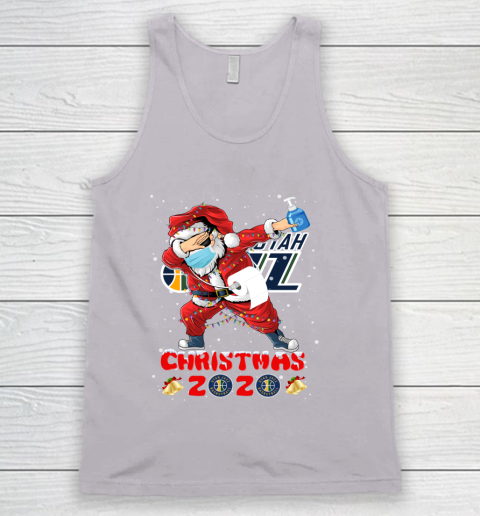 Utah Jazz Funny Santa Claus Dabbing Christmas 2020 NBA Tank Top 3
