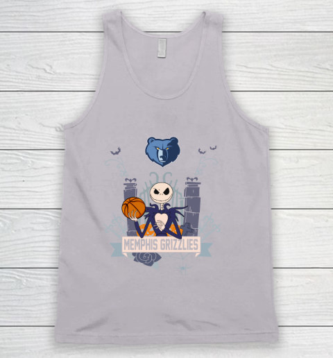 NBA Memphis Grizzlies Basketball Jack Skellington Halloween Tank Top 3