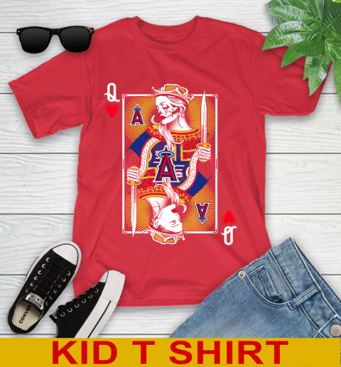 MLB Baseball Los Angeles Angels The Queen Of Hearts Card Shirt Youth T-Shirt 11