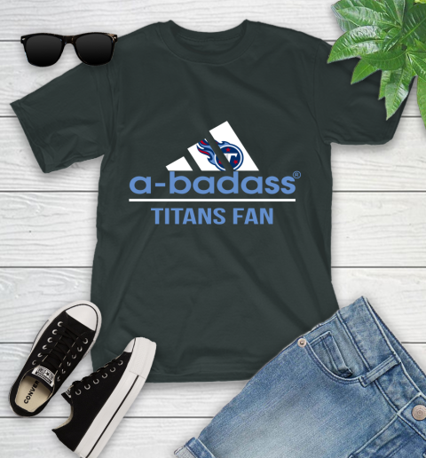 NFL A Badass Tennessee Titans Fan Adidas Football Sports Youth T-Shirt 6