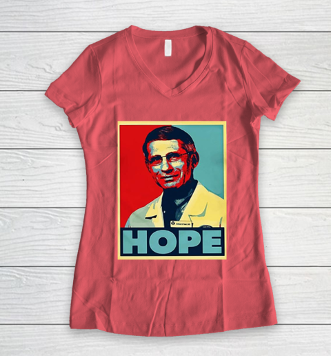 Dr Anthony Fauci Hope Women's V-Neck T-Shirt 6