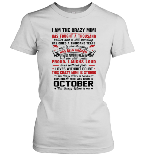 This Crazy Mimi Is Strong This Crazy Mimi Was Born In October Women's T-Shirt