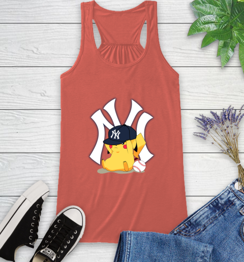 MLB Pikachu Baseball Sports New York Yankees Racerback Tank 4