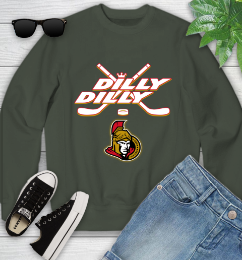 NHL Ottawa Senators Dilly Dilly Hockey Sports Youth Sweatshirt 10