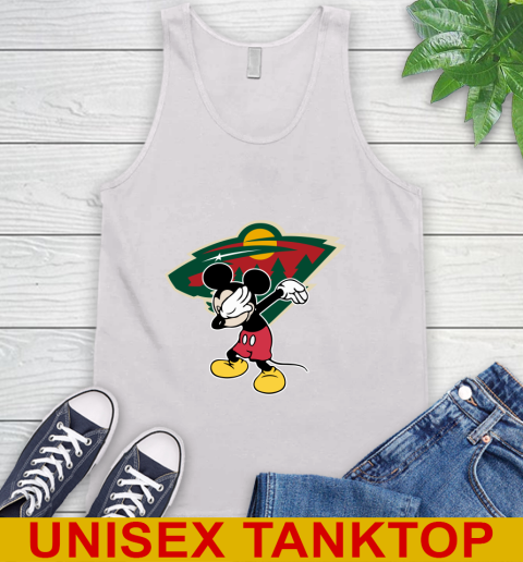 Minnesota Wild NHL Hockey Dabbing Mickey Disney Sports Tank Top