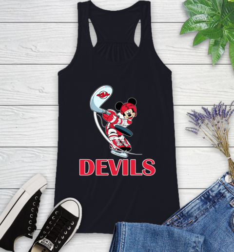 NHL Hockey New Jersey Devils Cheerful Mickey Mouse Shirt Racerback Tank 10 NHL Hockey New Jersey Devils Cheerful Mickey Mouse Shirt Racerback Tank - Image 10
