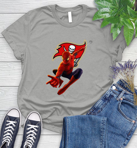 NFL Spider Man Avengers Endgame Football Tampa Bay Buccaneers Women's T-Shirt 10