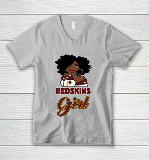 Washington Redskins Girl NFL V-Neck T-Shirt 4