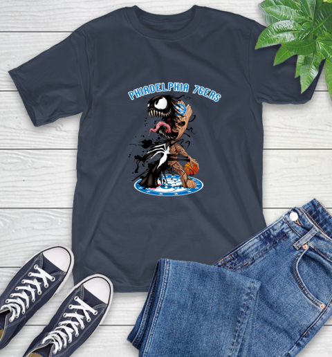 NBA Philadelphia 76ers Basketball Venom Groot Guardians Of The Galaxy T-Shirt 4