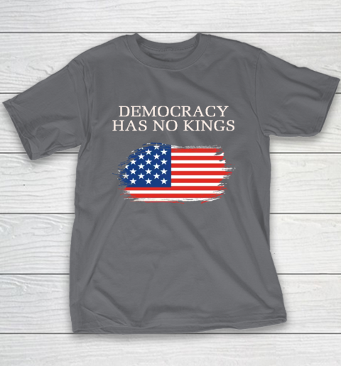Democracy Has No Kings Anti Trump Youth T-Shirt 5