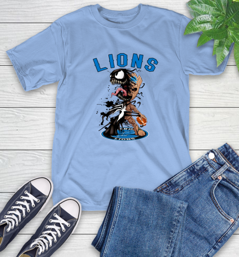 NFL Detroit Lions Football Venom Groot Guardians Of The Galaxy T-Shirt 11