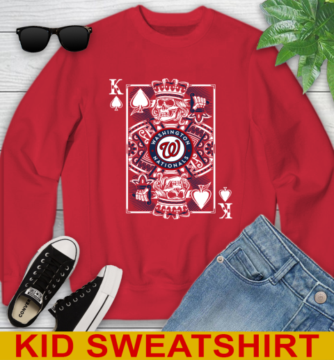 Washington Nationals MLB Baseball The King Of Spades Death Cards Shirt Youth Sweatshirt 7