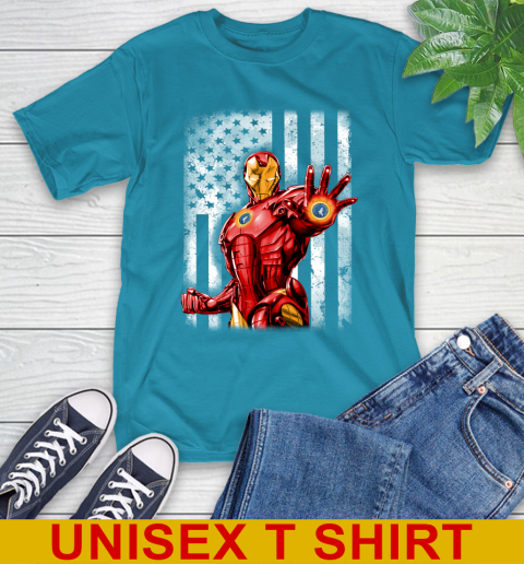 Minnesota Timberwolves NBA Basketball Iron Man Avengers American Flag Shirt T-Shirt 9