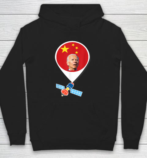 Chinese Spy Balloon Funny Surveillance Joe Biden China Flag Hoodie