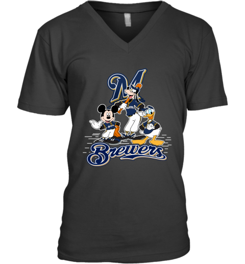 MLB Milwaukee Brewers Mickey Mouse Donald Duck Goofy Baseball T Shirt T  Shirt