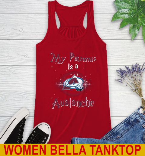 NHL Hockey Harry Potter My Patronus Is A Colorado Avalanche Racerback Tank 4