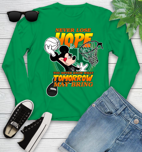 Brooklyn Nets NBA Basketball Mickey Disney Never Lose Hope Youth Long Sleeve 7