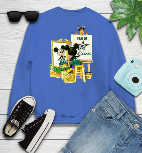 NHL Hockey Dallas Stars Mickey Drawing Shirt 110