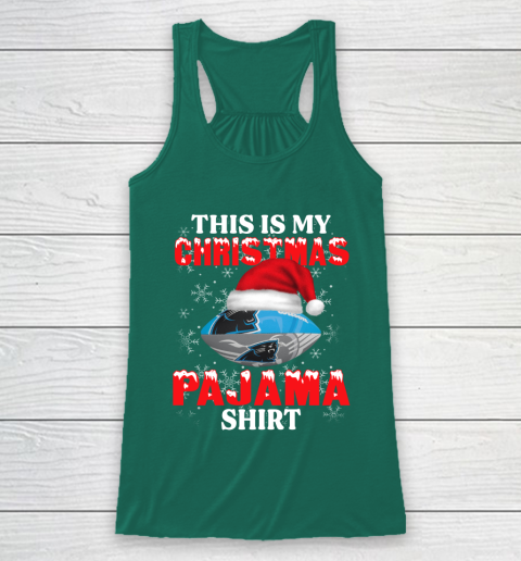 Carolina Panthers This Is My Christmas Pajama Shirt NFL Racerback Tank 5