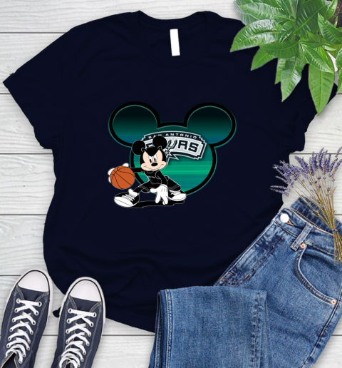 NBA San Antonio Spurs Mickey Mouse Disney Basketball Women's T-Shirt 3