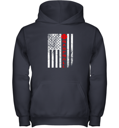 1sgd usa red whitevintage american flag baseball gift youth hoodie 43 front navy