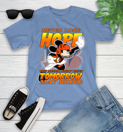 Cincinnati Bengals NFL Football Mickey Disney Never Lose Hope Youth T-Shirt 15