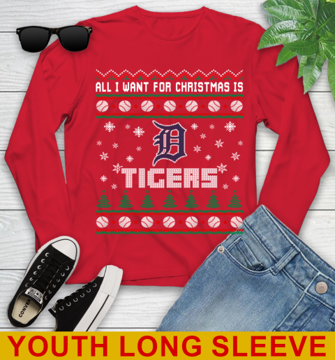 MLB All I Want For Christmas Is Detroit Tigers Baseball Sports 127