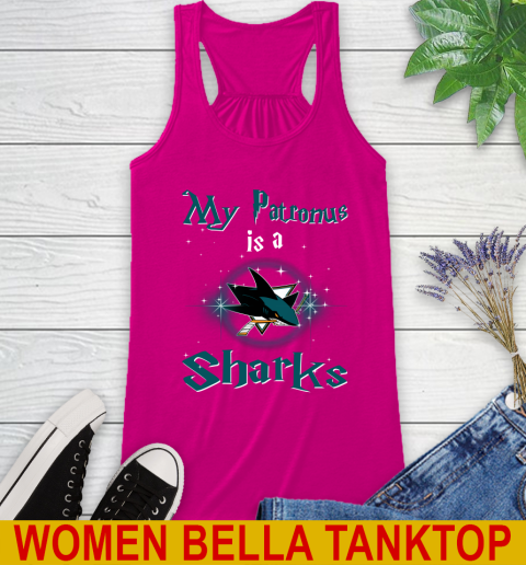 NHL Hockey Harry Potter My Patronus Is A San Jose Sharks Racerback Tank 6