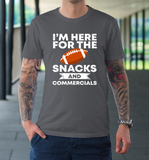 Snacks And Commercials Funny Football Bowl T-Shirt 6