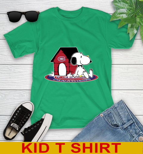 NHL Hockey Montreal Canadiens Snoopy The Peanuts Movie Shirt Youth T-Shirt 6