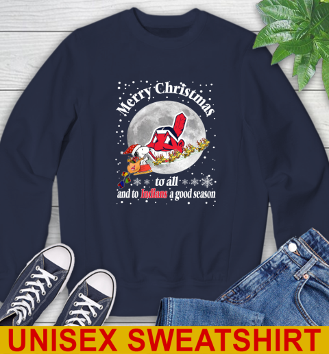 Cleveland Indians Merry Christmas To All And To Indians A Good Season MLB Baseball Sports Sweatshirt 2