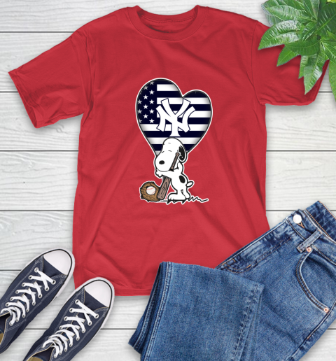 New York Yankees MLB Baseball The Peanuts Movie Adorable Snoopy T-Shirt 10