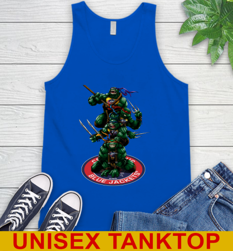 NHL Hockey Columbus Blue Jackets Teenage Mutant Ninja Turtles Shirt Tank Top - Image 6